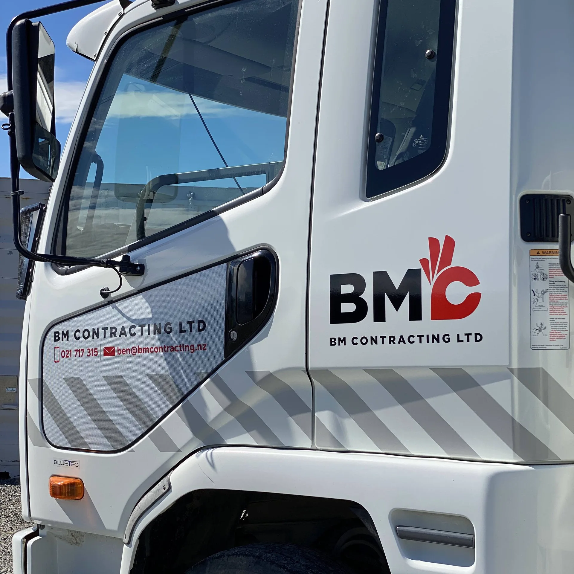 BM Contracting — Truck signage