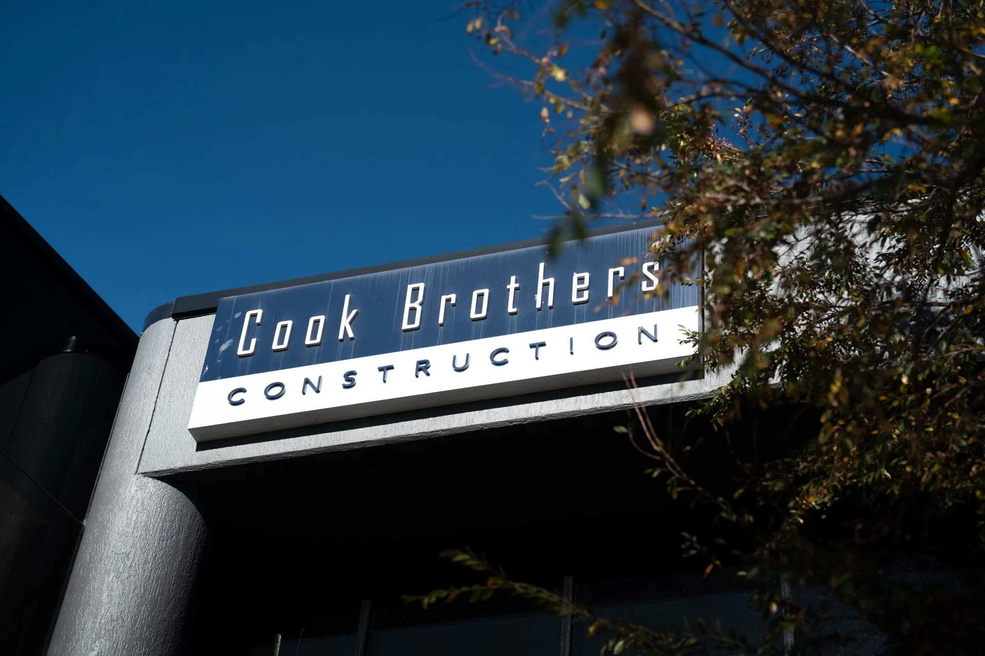 Cook Brothers Construction — facade in daylight, wide