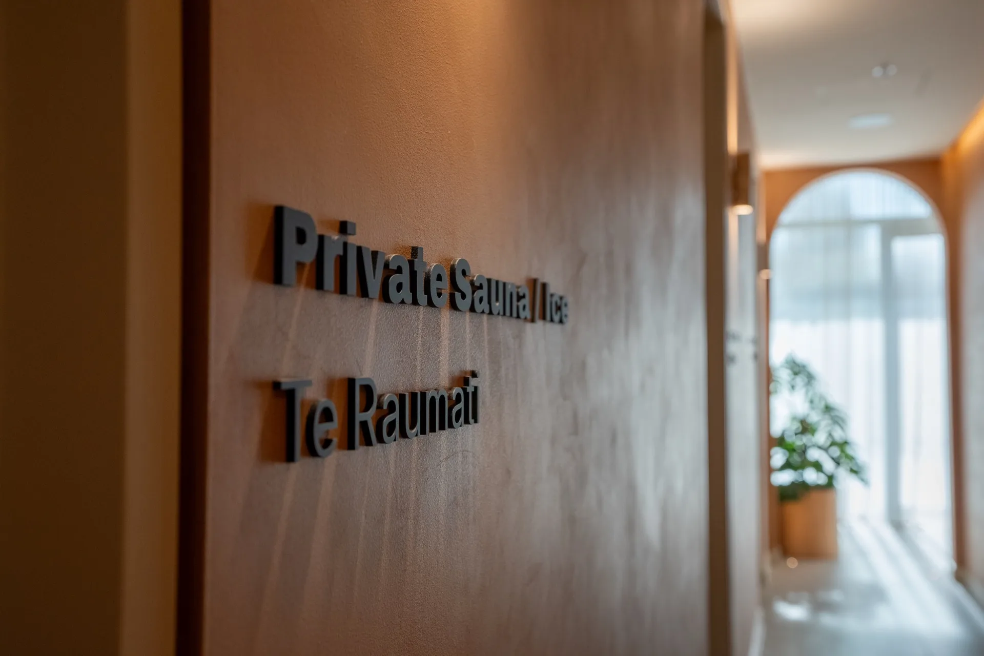 O-Studio — matte black acrylic room lettering, Te Raumati